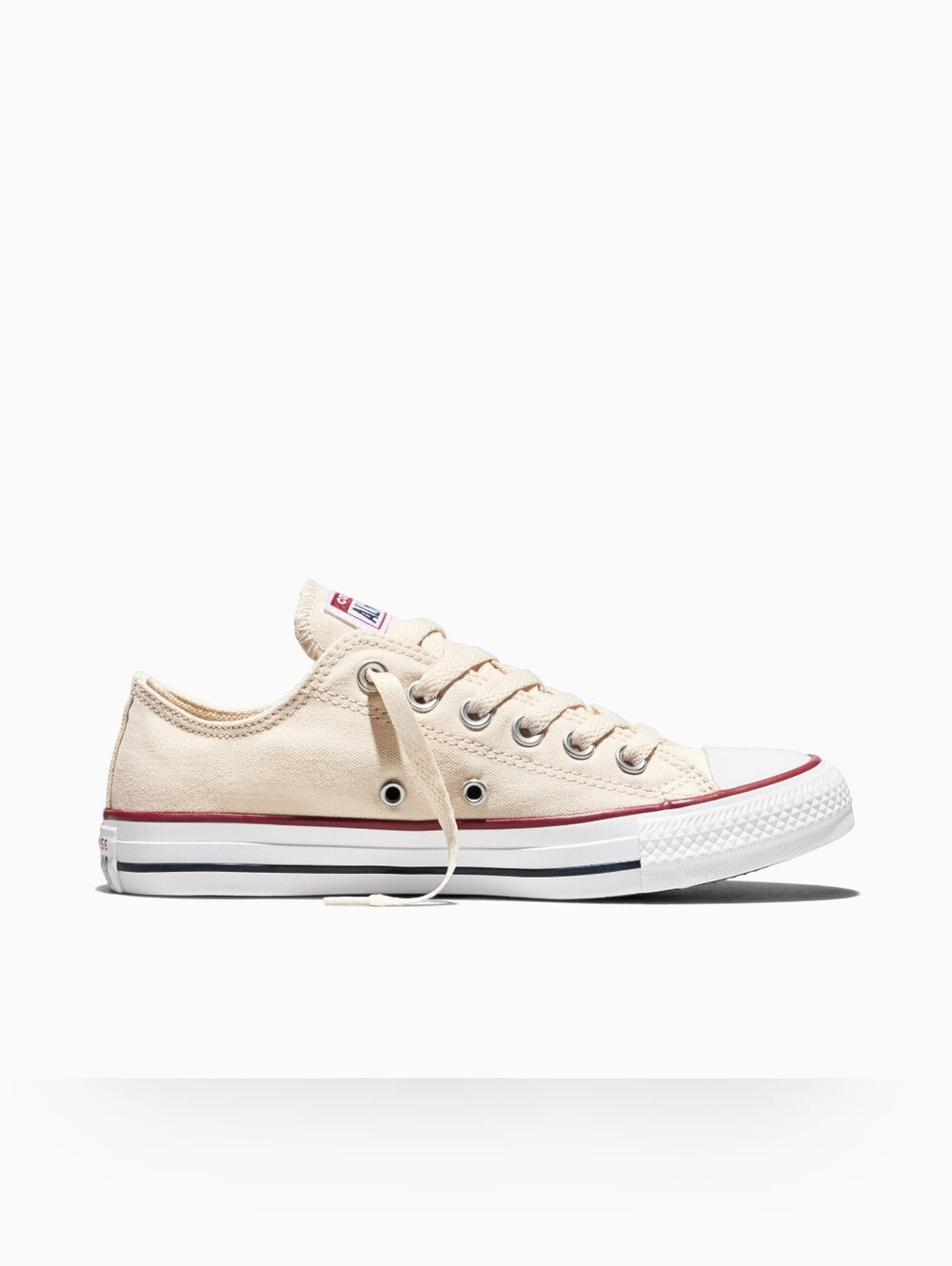 Converse Chuck Taylor Low Top Sneakers in Cream with Red Trim